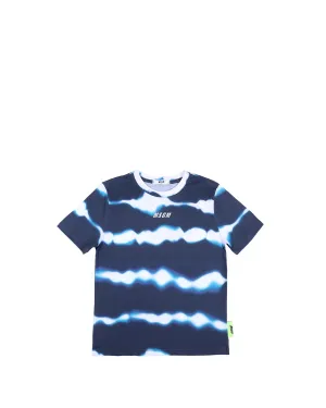 MSGM Kids Abstract Stripe Print T-Shirt