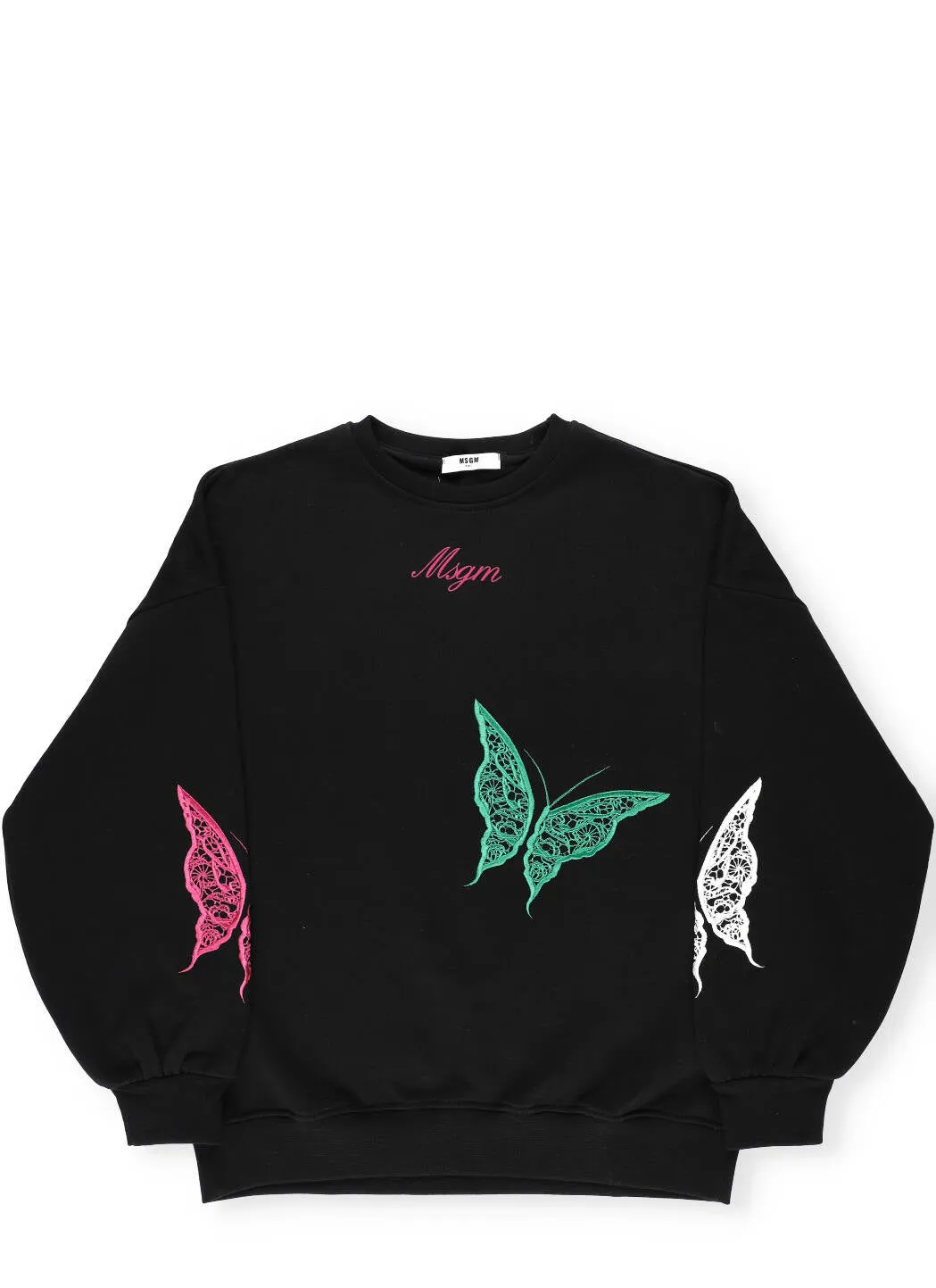 MSGM Kids Butterfly Embroidered Sweatshirt
