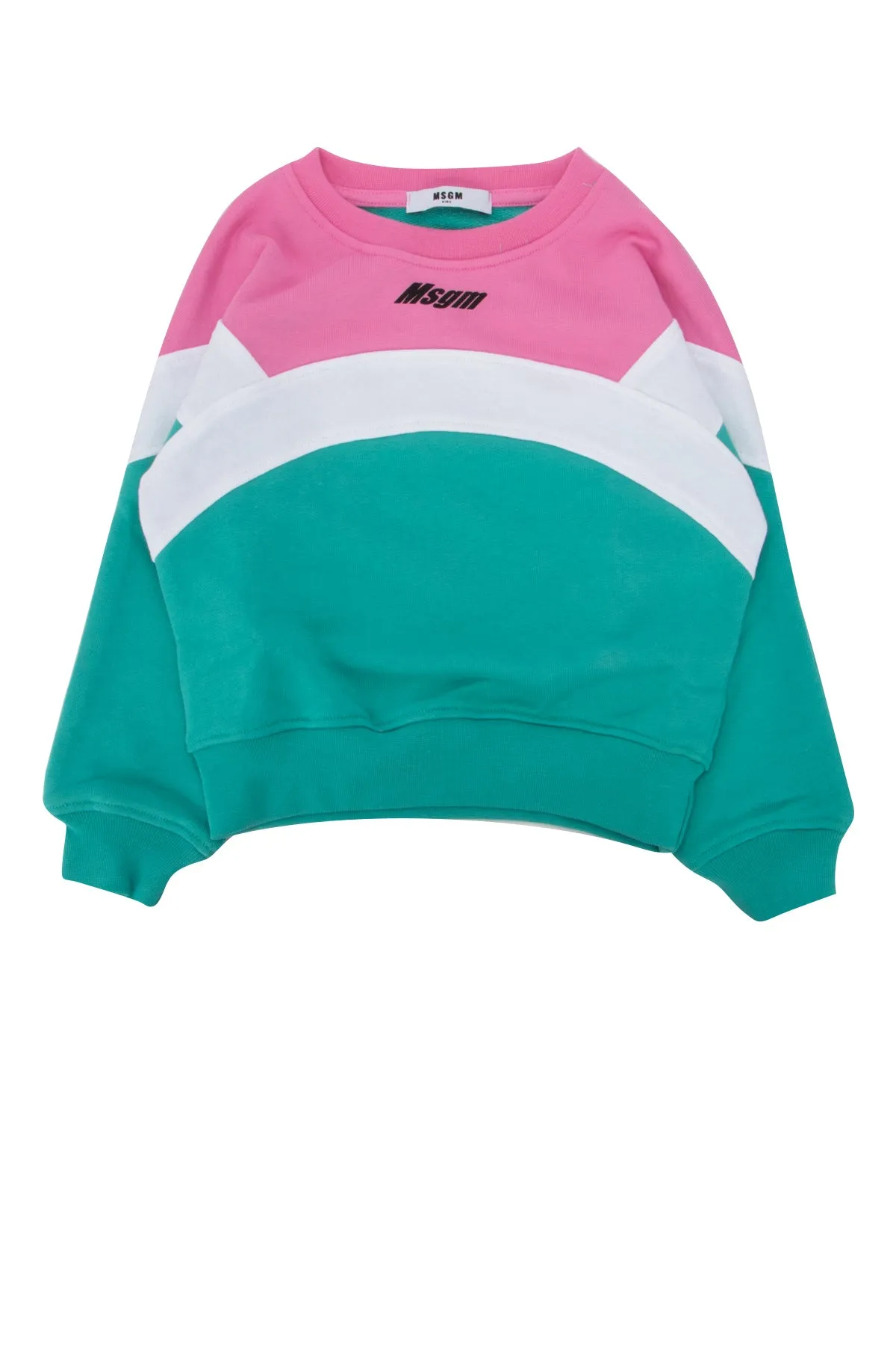 MSGM Kids Colour Block Crewneck Sweatshirt