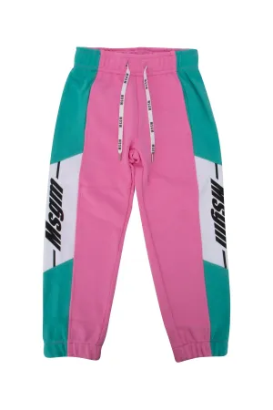 MSGM Kids Colour Block Track Pants