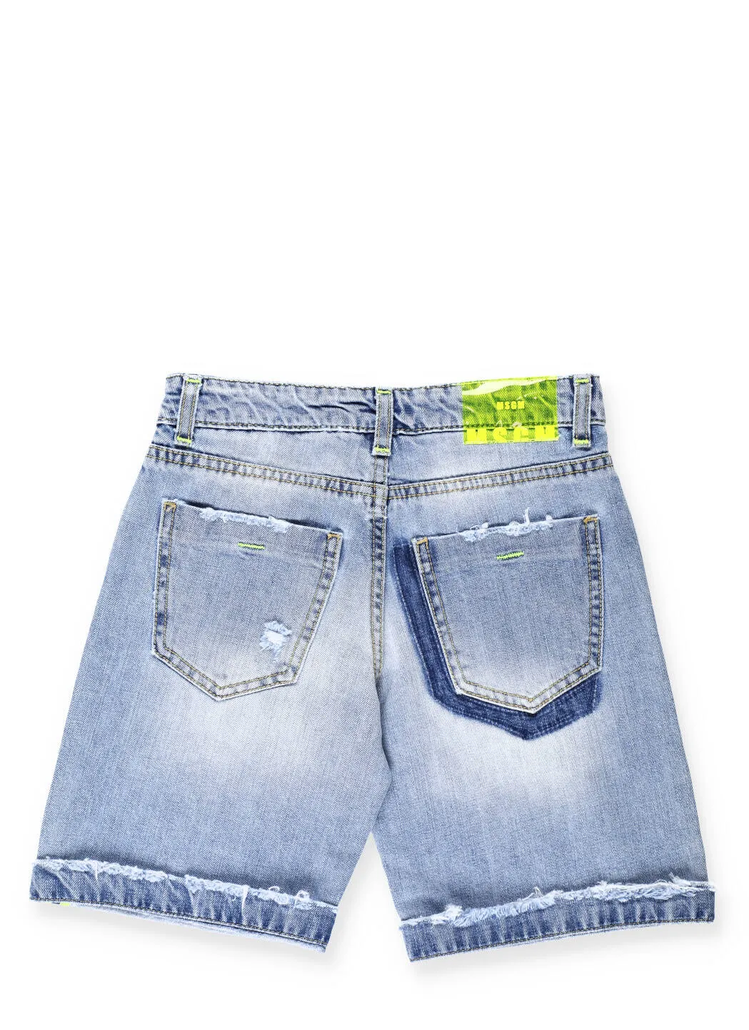 MSGM Kids Denim Bermuda Shorts