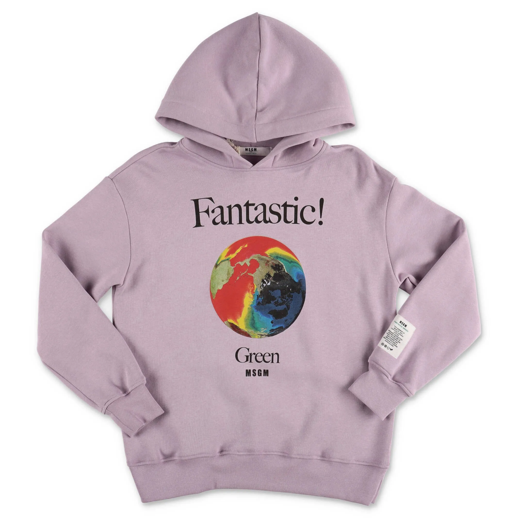 MSGM Kids Earth Print Hoodie