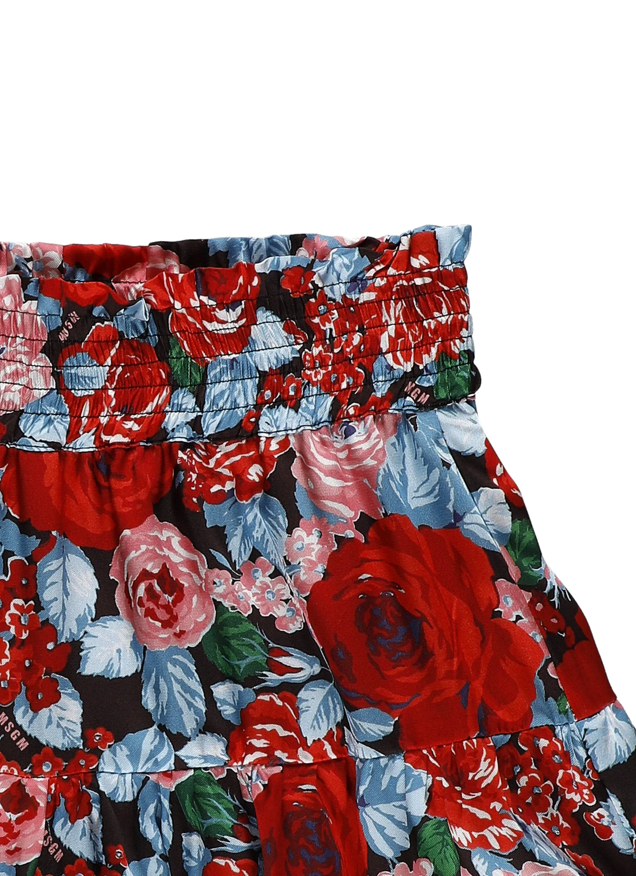 MSGM Kids Floral Print Shorts