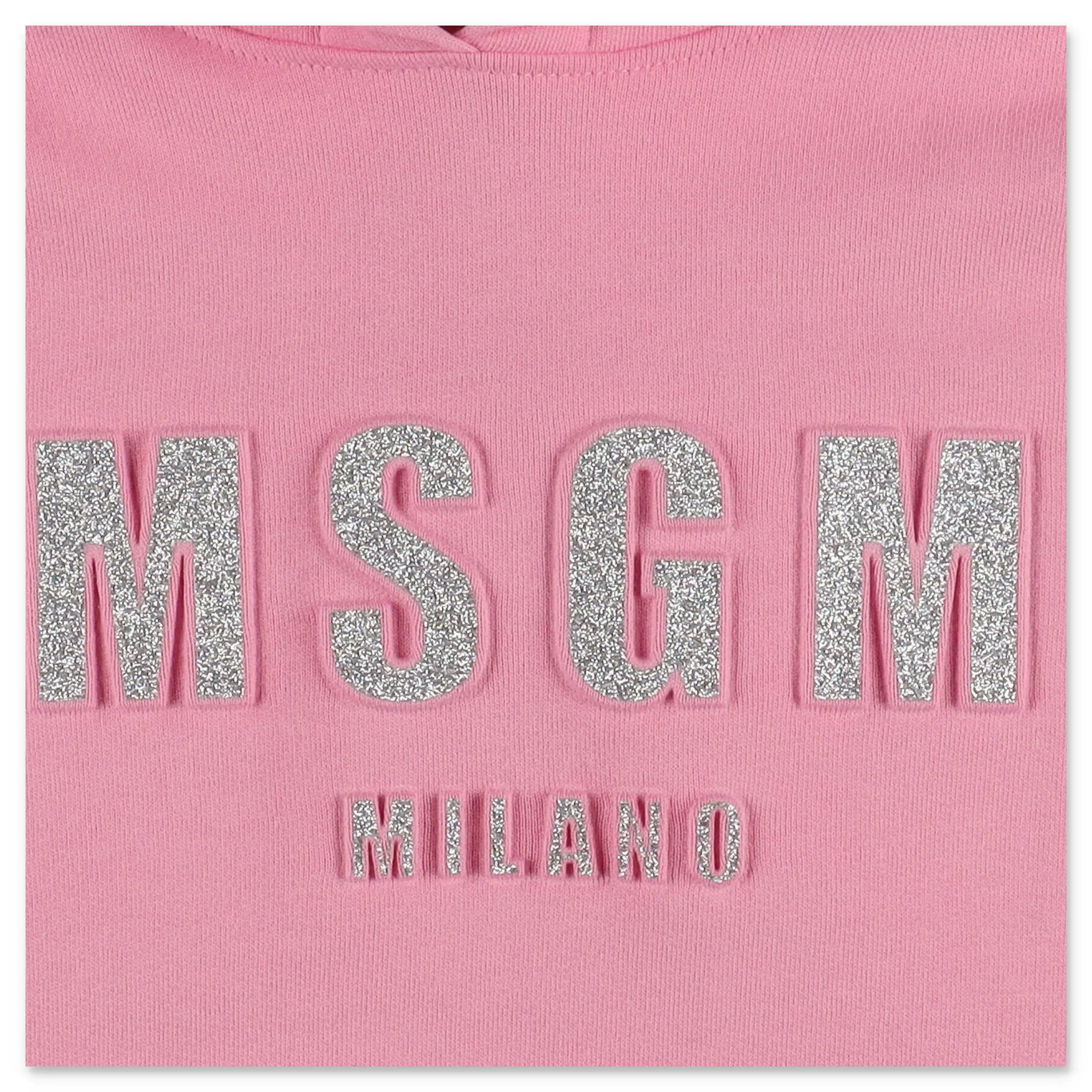 MSGM Kids Glittered Logo Hoodie