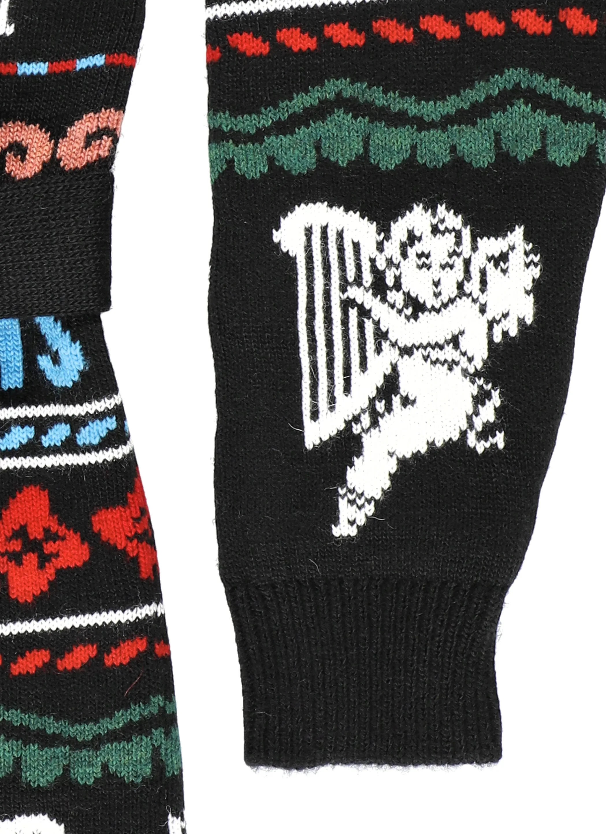MSGM Kids Graphic Intarsia Cardigan