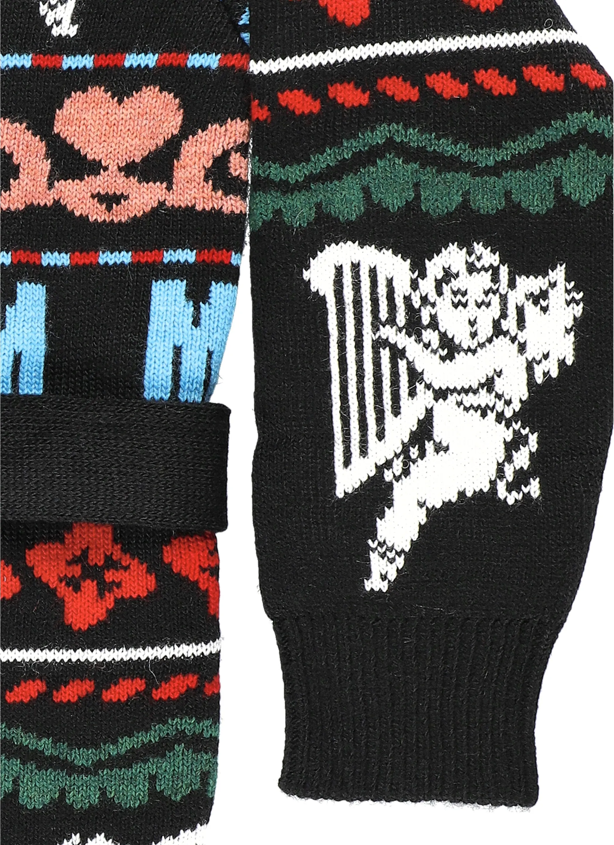 MSGM Kids Graphic Intarsia Cardigan