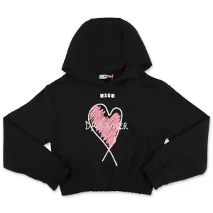 MSGM Kids Heart Printed Hoodie