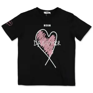 MSGM Kids Heart Printed T-Shirt