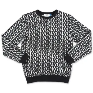 MSGM Kids Logo Allover Print Sweatshirt