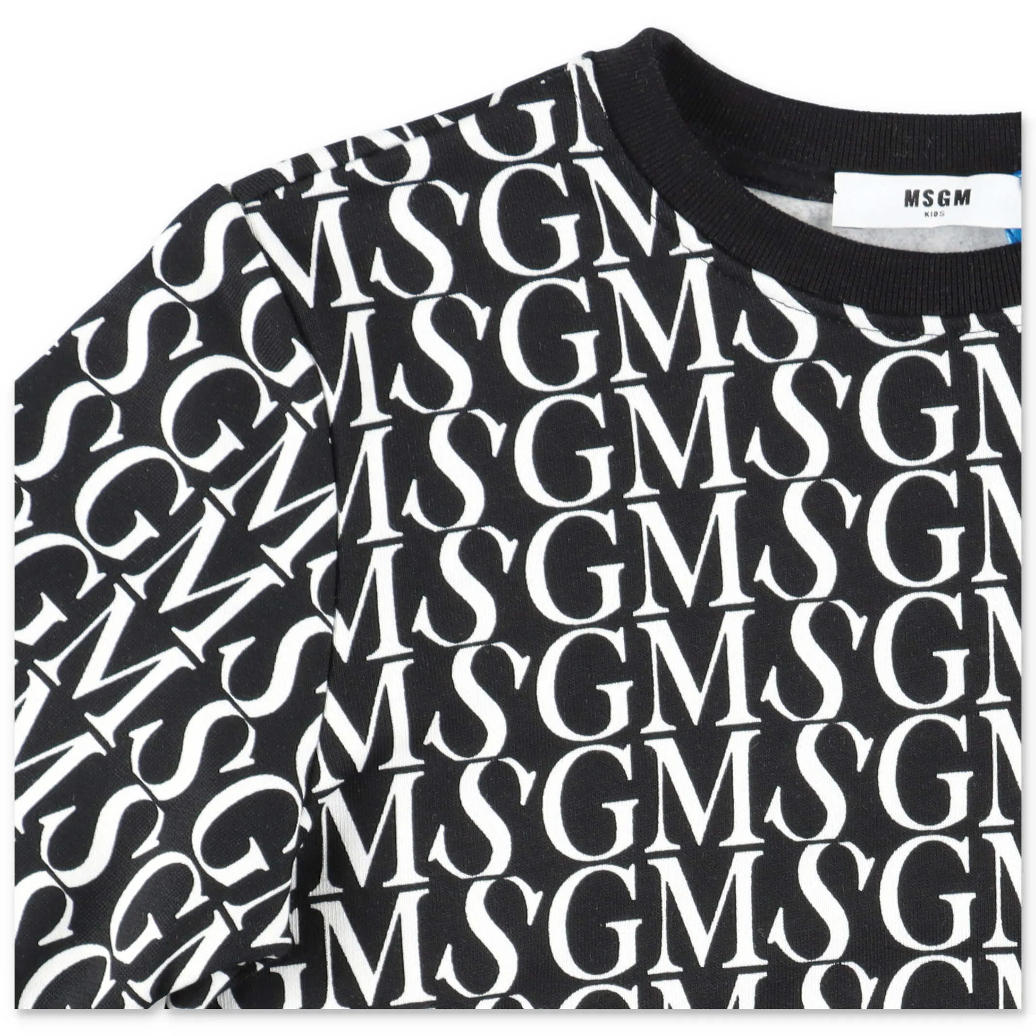 MSGM Kids Logo Allover Print Sweatshirt