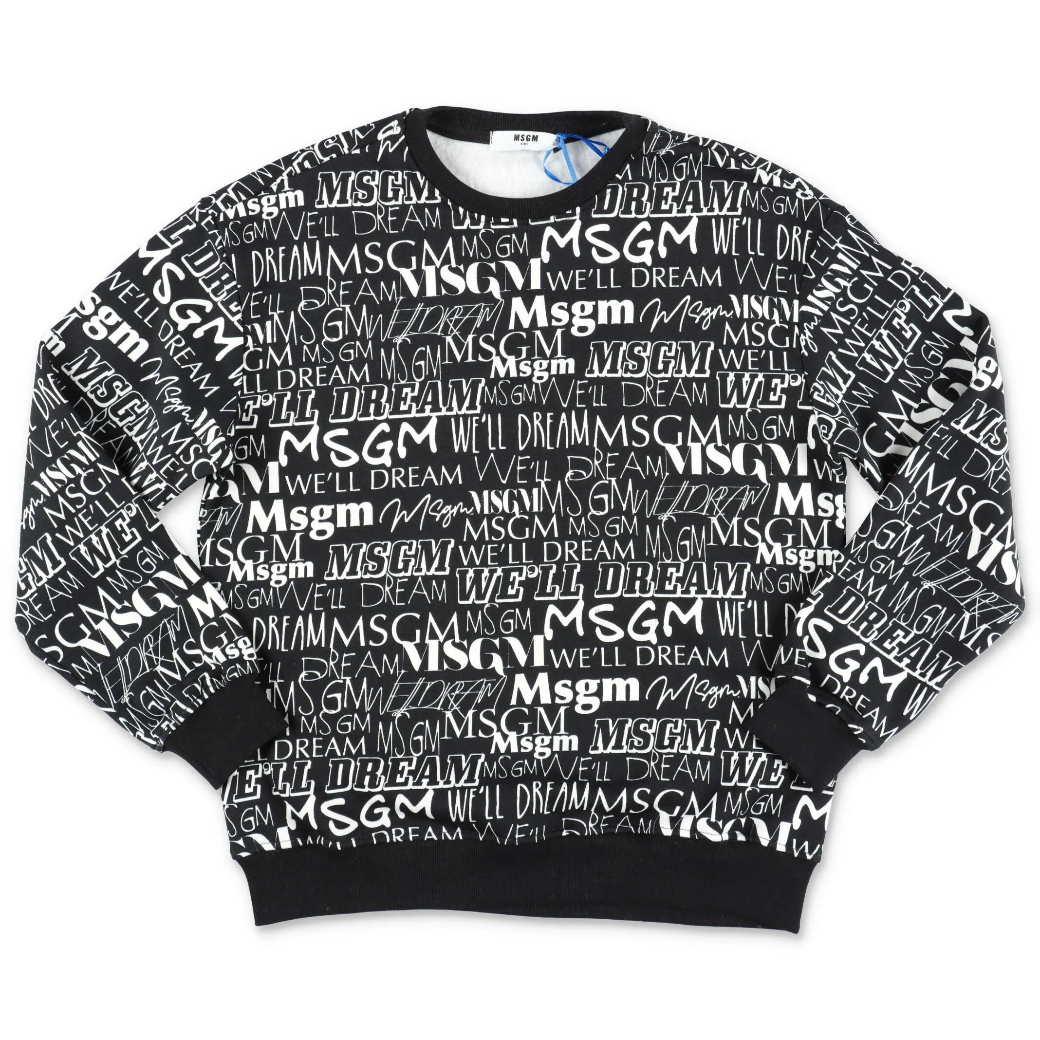 MSGM Kids Logo Allover Printed Sweatshirt