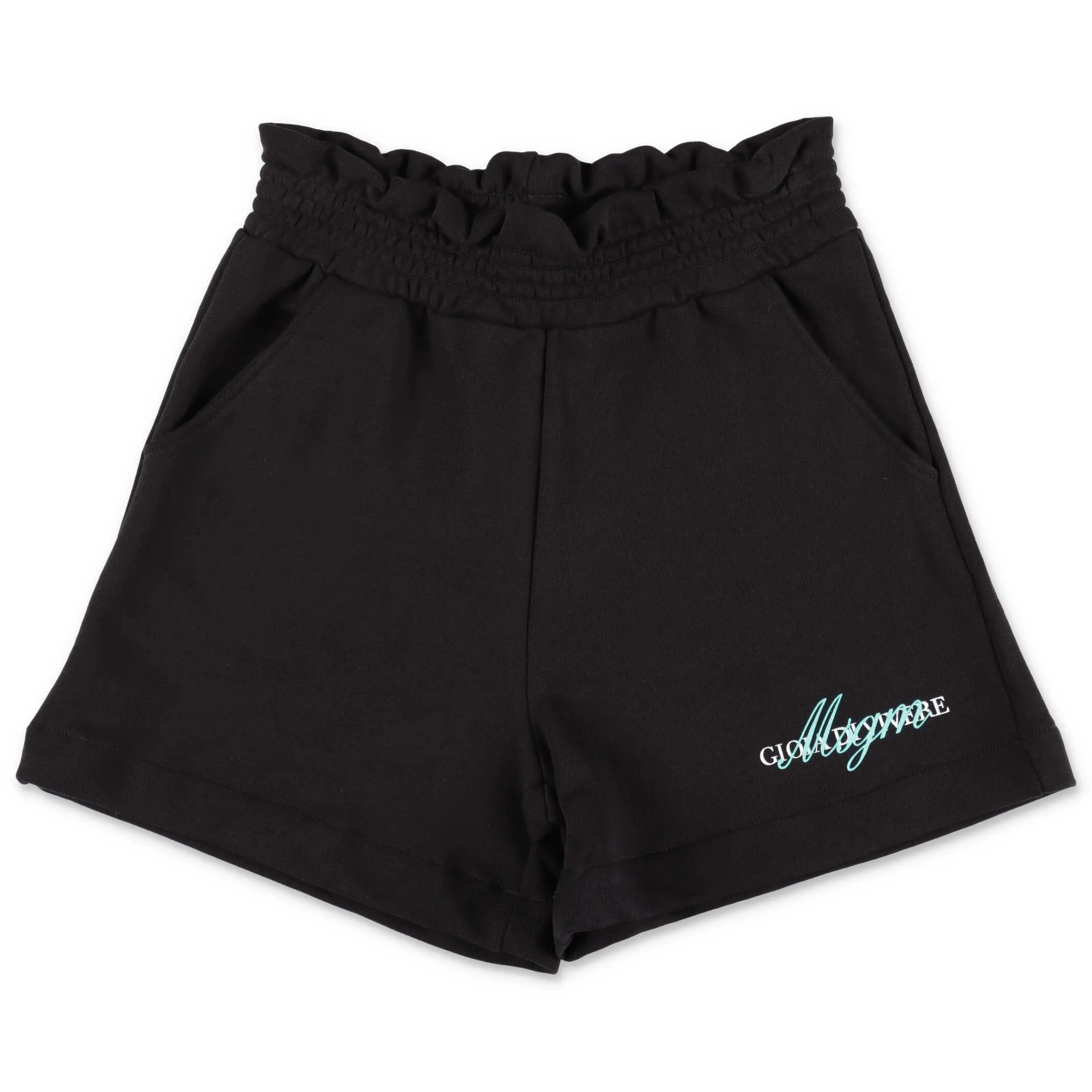MSGM Kids Logo Embroidered Shorts