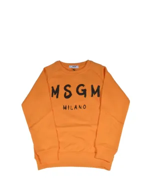 MSGM Kids Logo Print Crewneck Sweatshirt