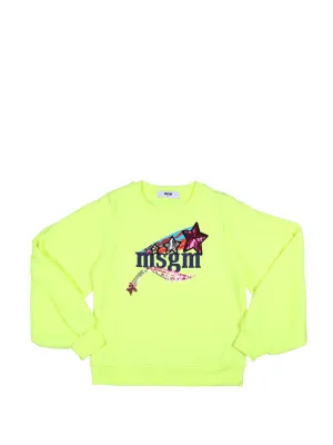 MSGM Kids Logo Print Crewneck Sweatshirt