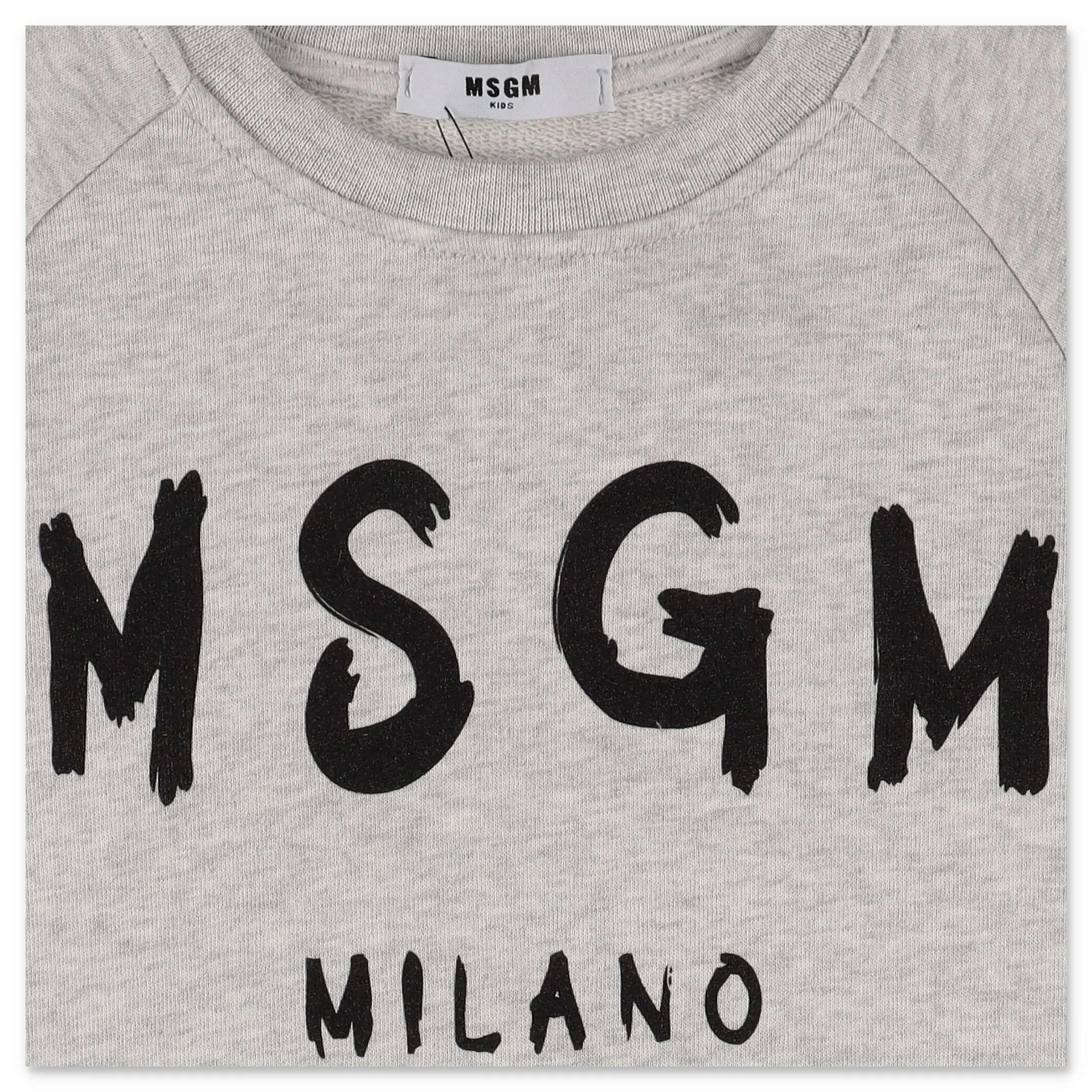 MSGM Kids Logo Print Crewneck Sweatshirt