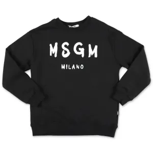 MSGM Kids Logo Print Crewneck Sweatshirt
