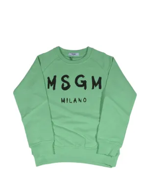 MSGM Kids Logo Print Crewneck Sweatshirt