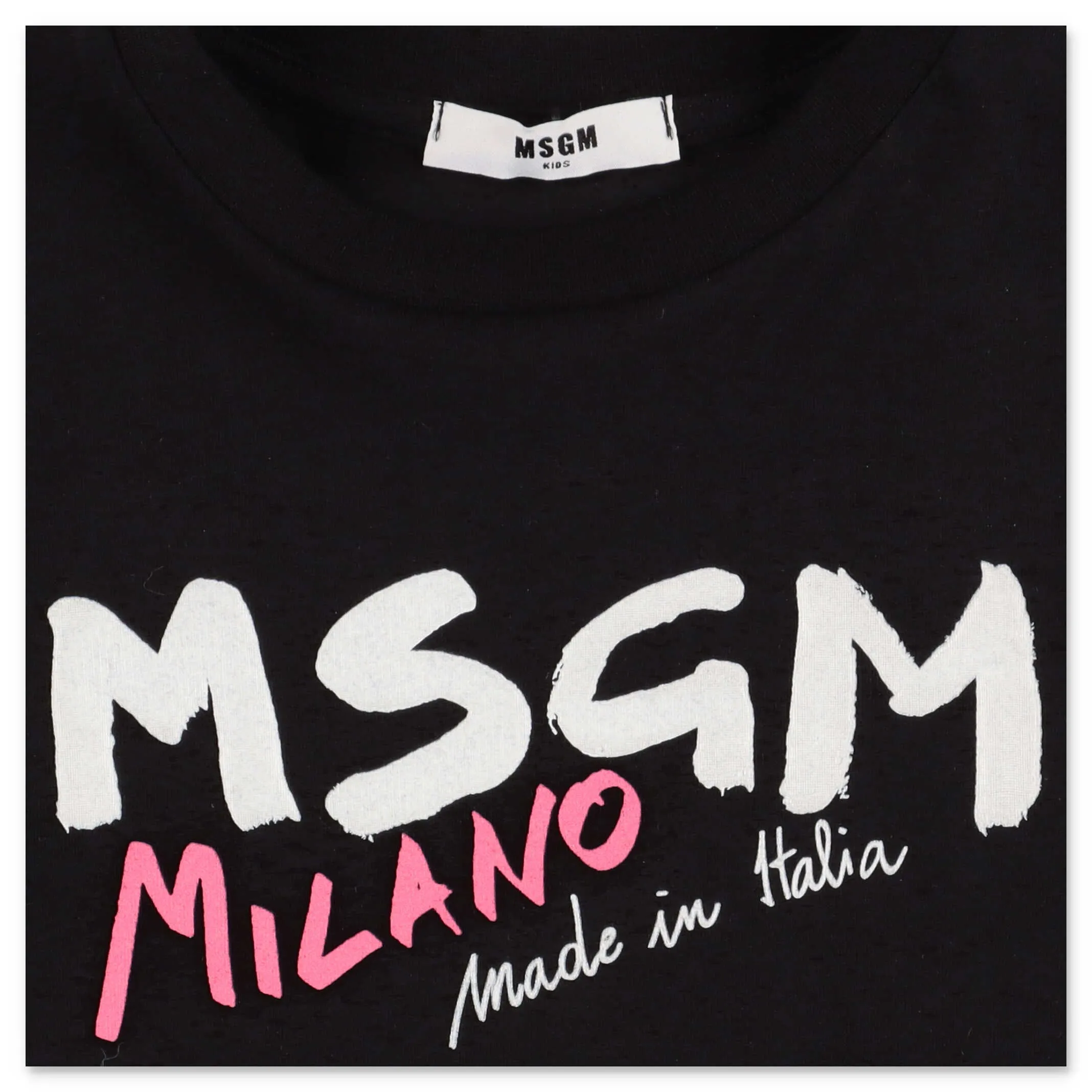 MSGM Kids Logo Print Crewneck T-Shirt