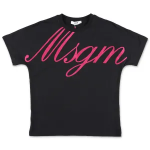 MSGM Kids Logo Print Crewneck T-Shirt