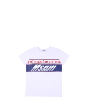 MSGM Kids Logo Print Crewneck T-Shirt