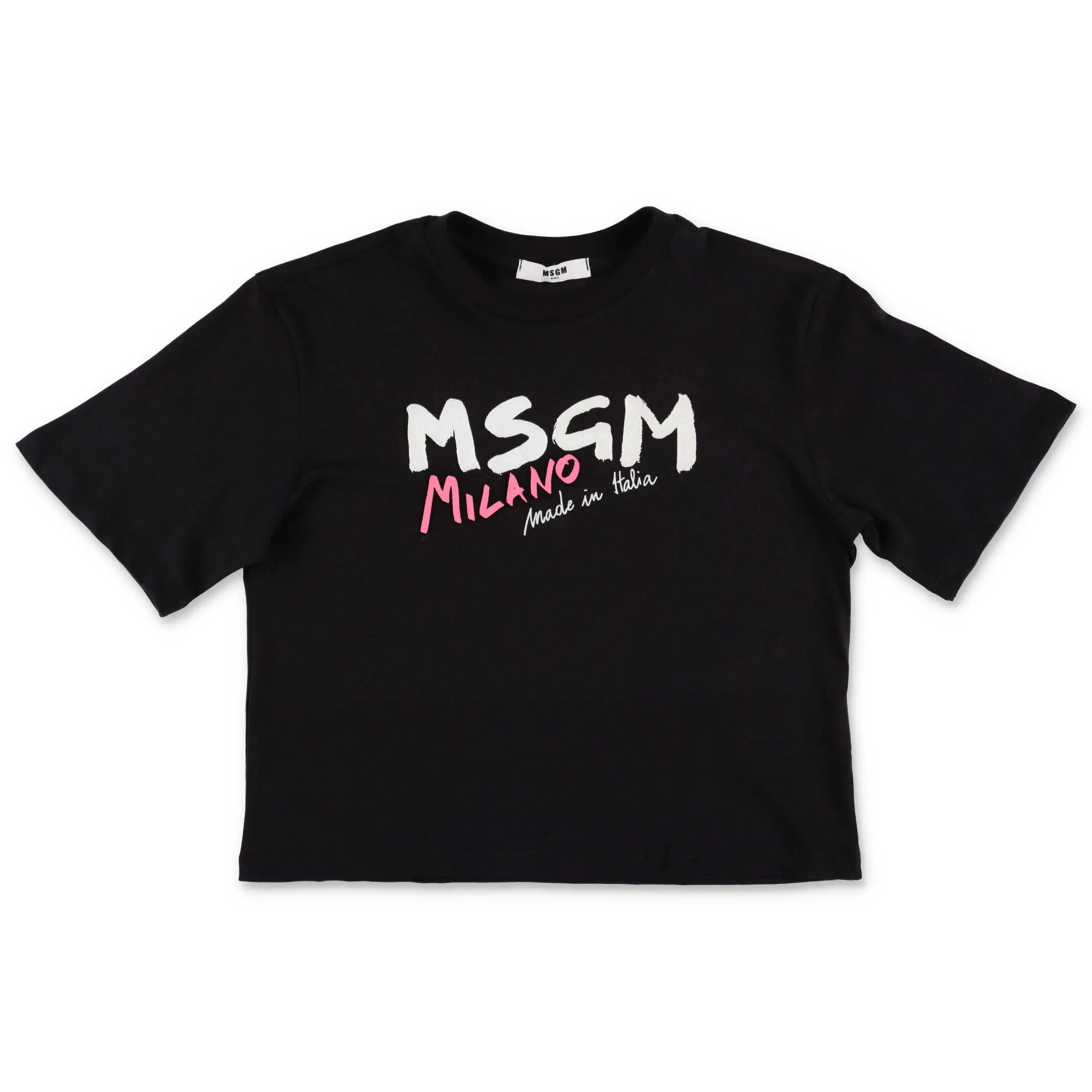 MSGM Kids Logo Print Crewneck T-Shirt