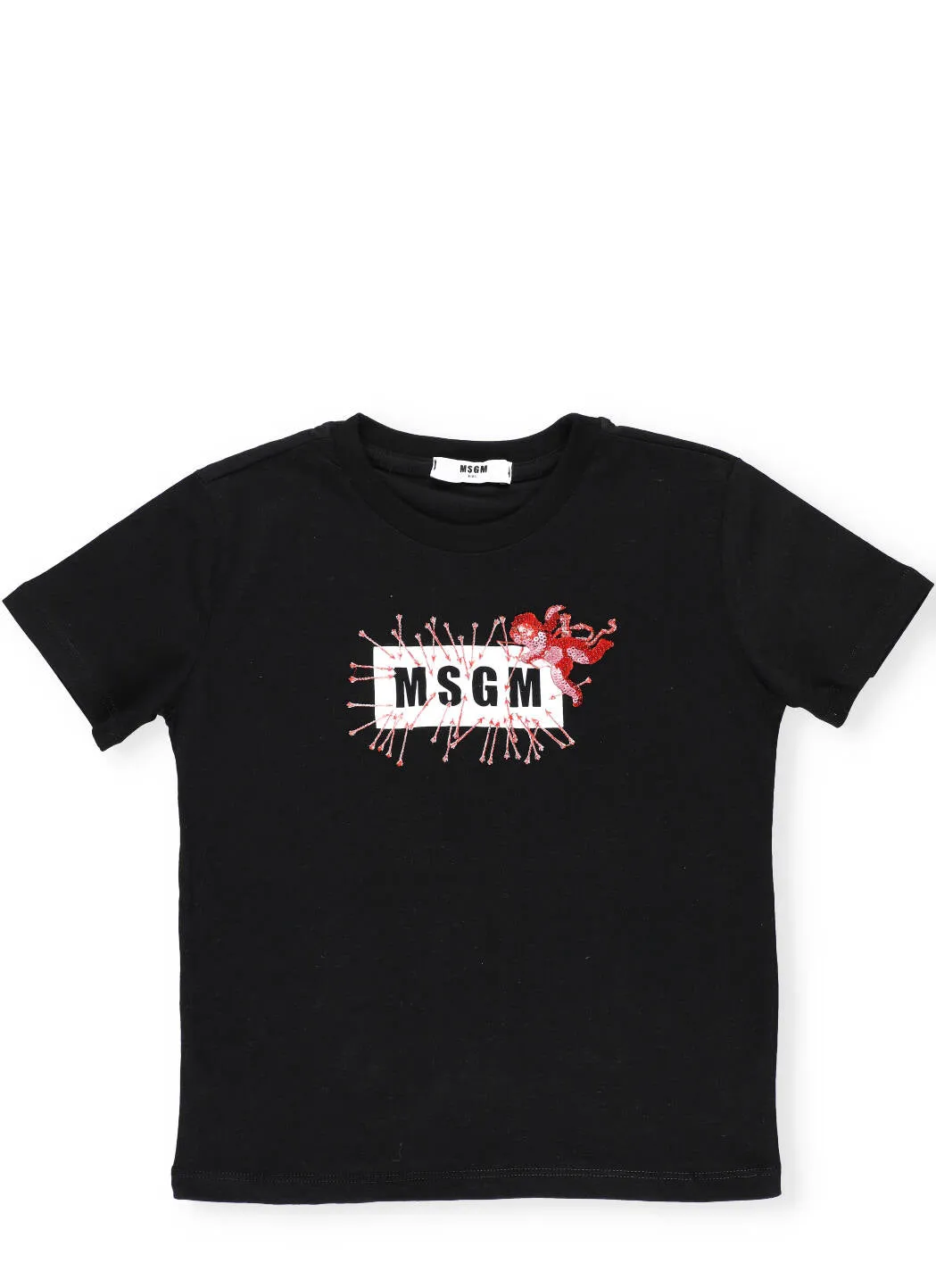MSGM Kids Logo Print Crewneck T-Shirt