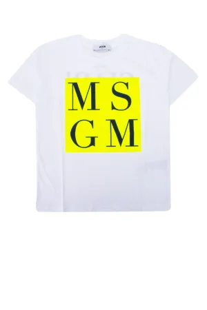MSGM Kids Logo Print Crewneck T-Shirt
