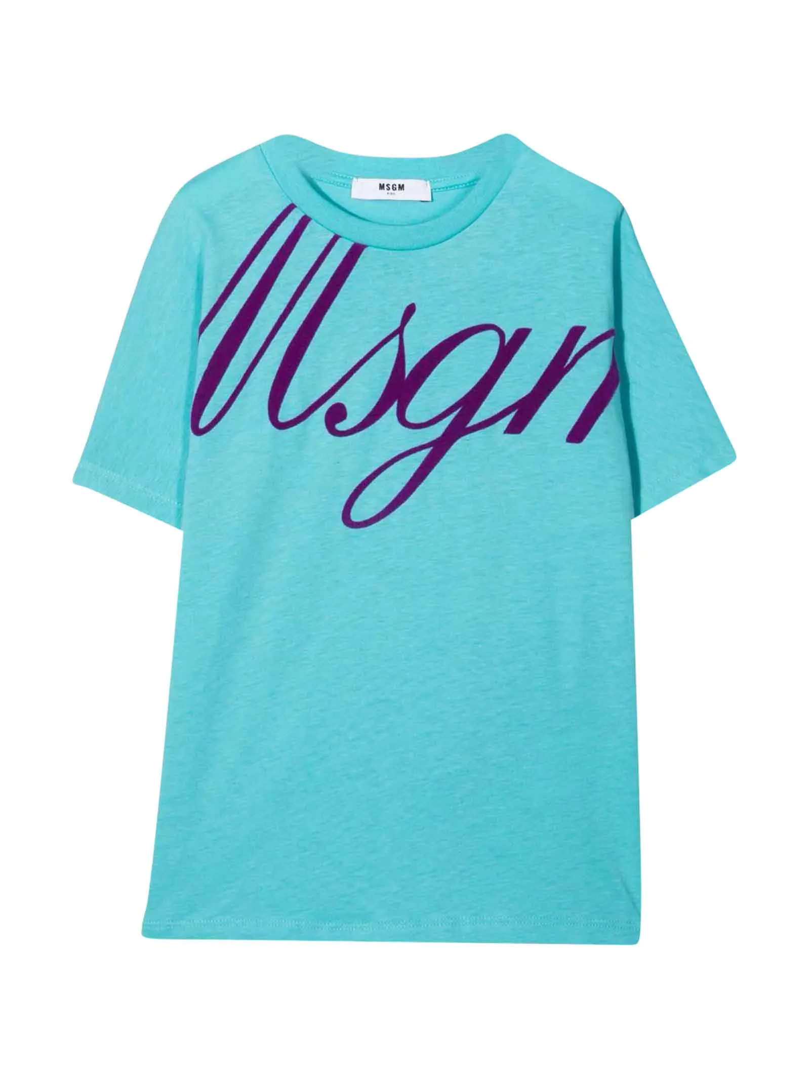 MSGM Kids Logo Print Crewneck T-Shirt