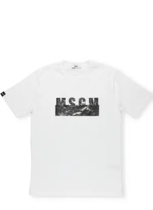 MSGM Kids Logo Print Crewneck T-Shirt