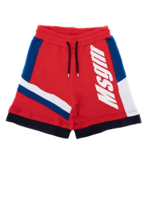 MSGM Kids Logo Print Drawstring Shorts