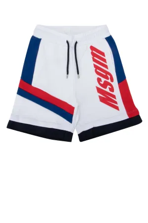 MSGM Kids Logo Print Drawstring Shorts