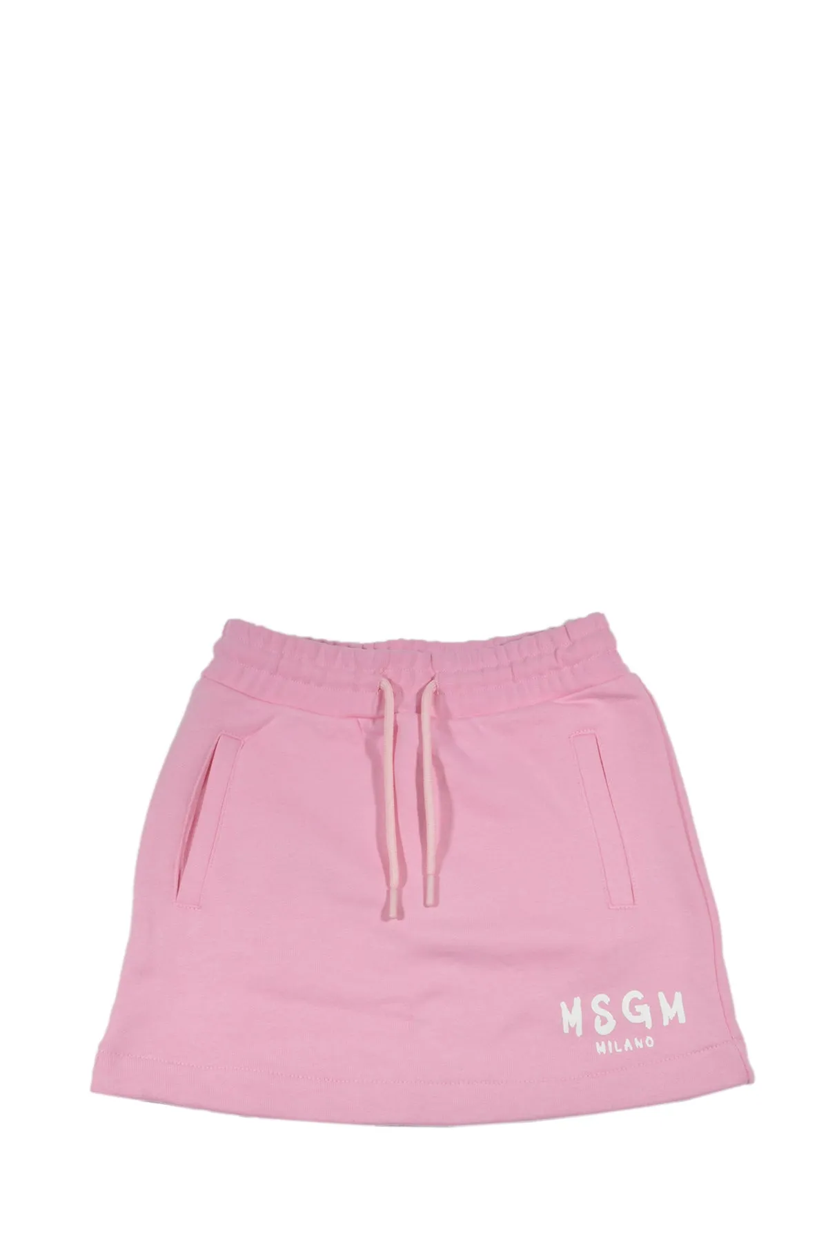 MSGM Kids Logo Print Drawstring Skirt