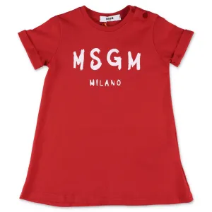 MSGM Kids Logo Print T-Shirt Dress