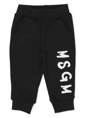 MSGM Kids Logo Print Track Trousers