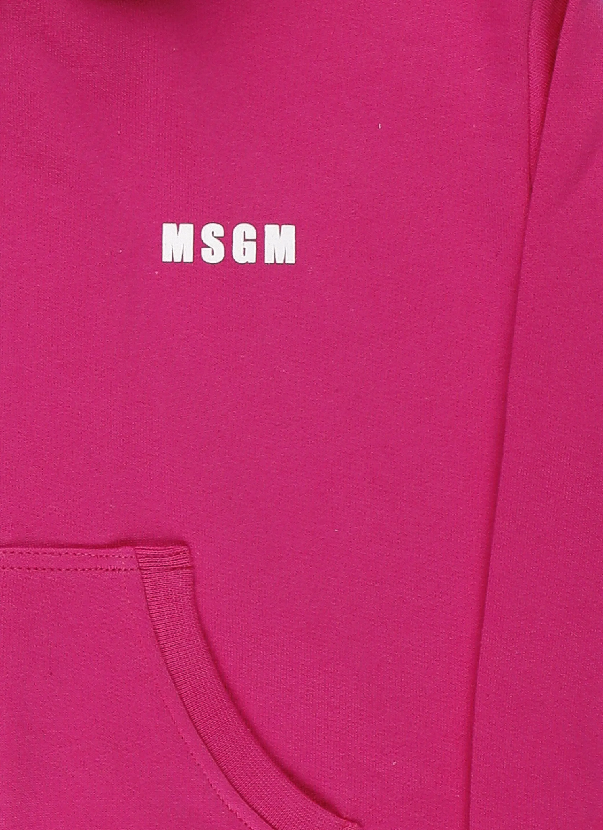 MSGM Kids Logo Print Zipped Hoodie
