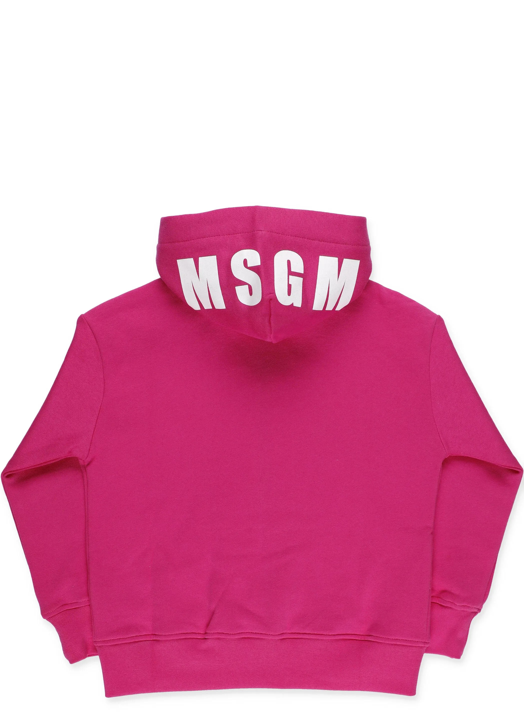 MSGM Kids Logo Print Zipped Hoodie