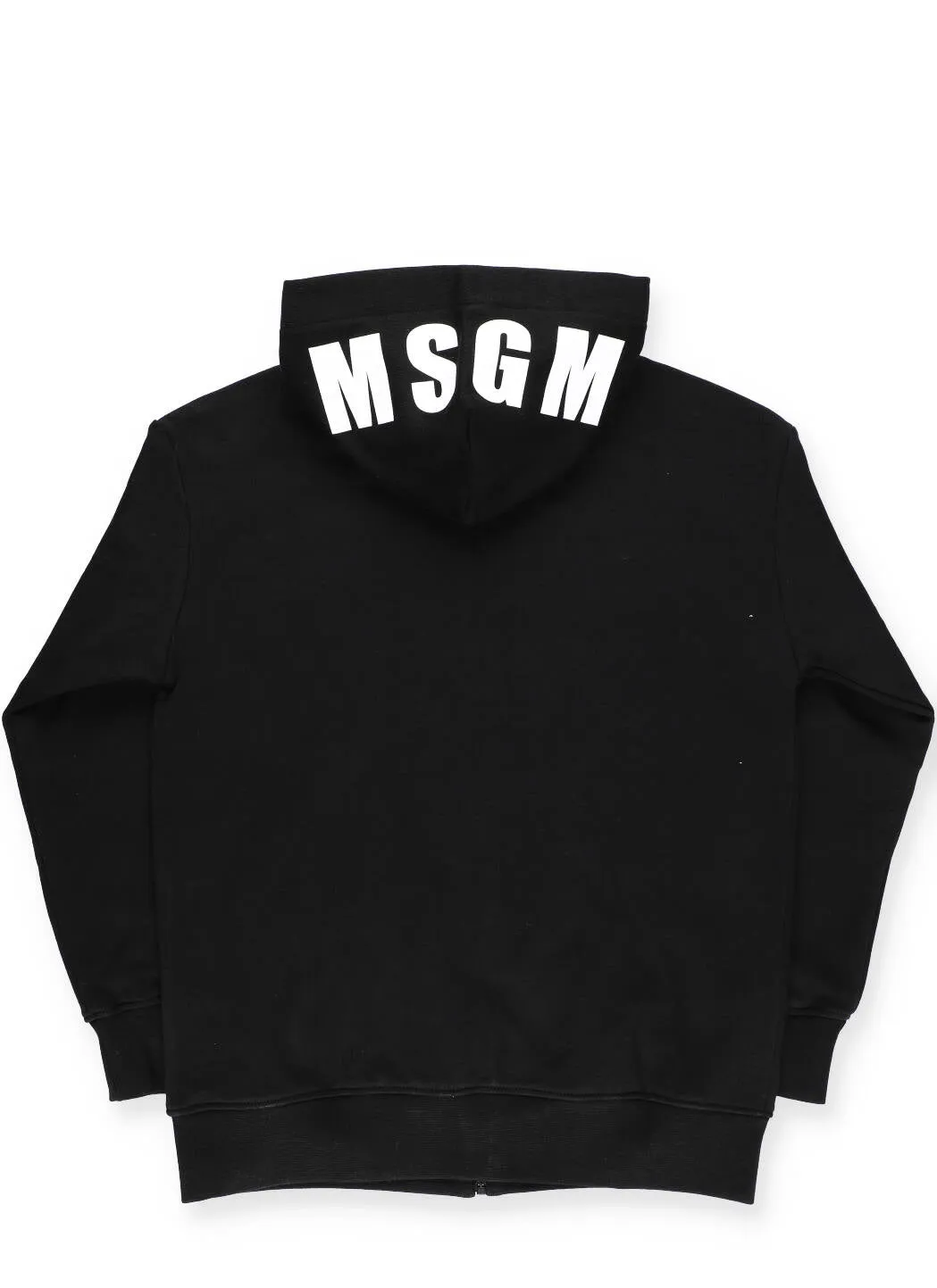 MSGM Kids Logo Print Zipped Hoodie