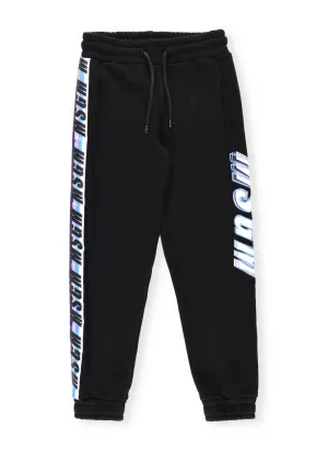 MSGM Kids Logo Printed Drawstring Sweatpants