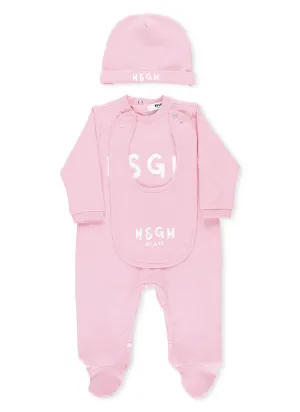 MSGM Kids Logo Printed Pajama Set