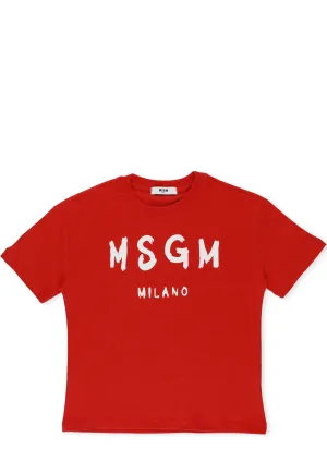 MSGM Kids Logo Printed T-Shirt