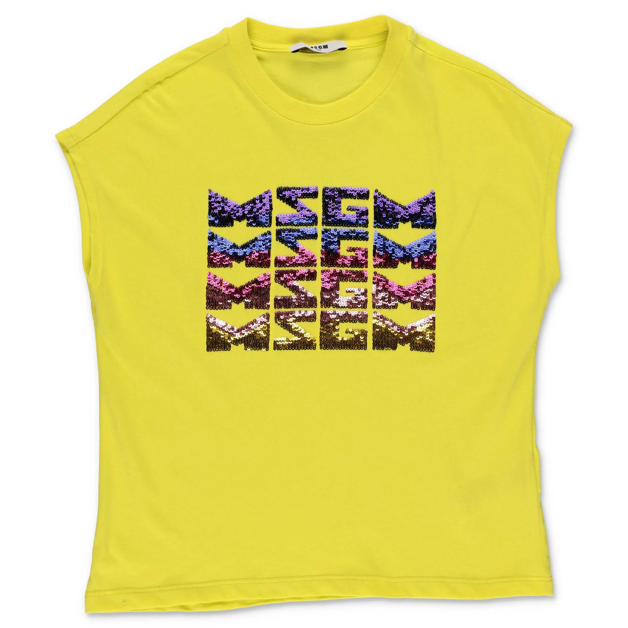 MSGM Kids Logo Sequined T-Shirt