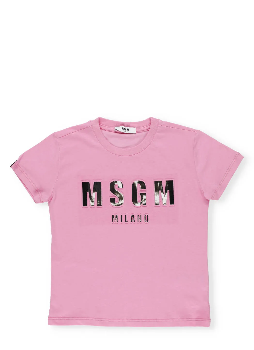 MSGM Kids Metallic Logo Effect T-Shirt