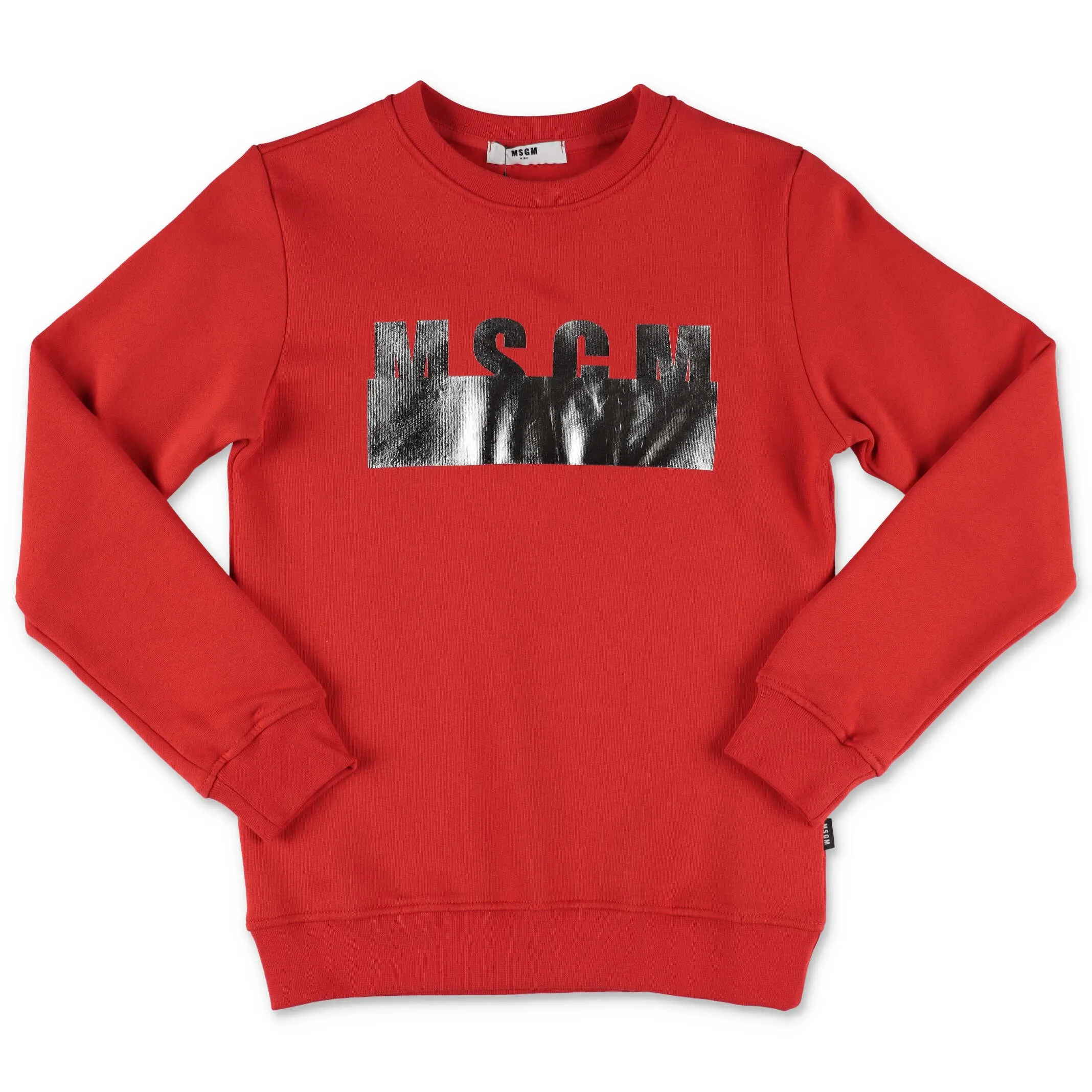 MSGM Kids Metallic Logo Printed Sweatshirt