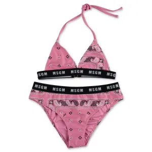 MSGM Kids Paisley Print Bikini Set