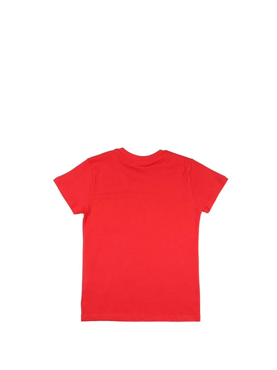 MSGM Kids Palm Tree Logo Print T-Shirt