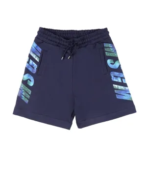 MSGM Kids Side Logo Print Shorts
