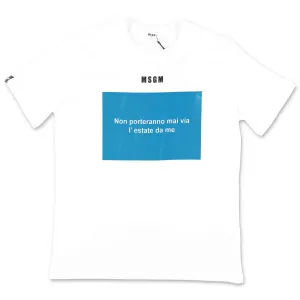 MSGM Kids Slogan Print Crewneck T-Shirt