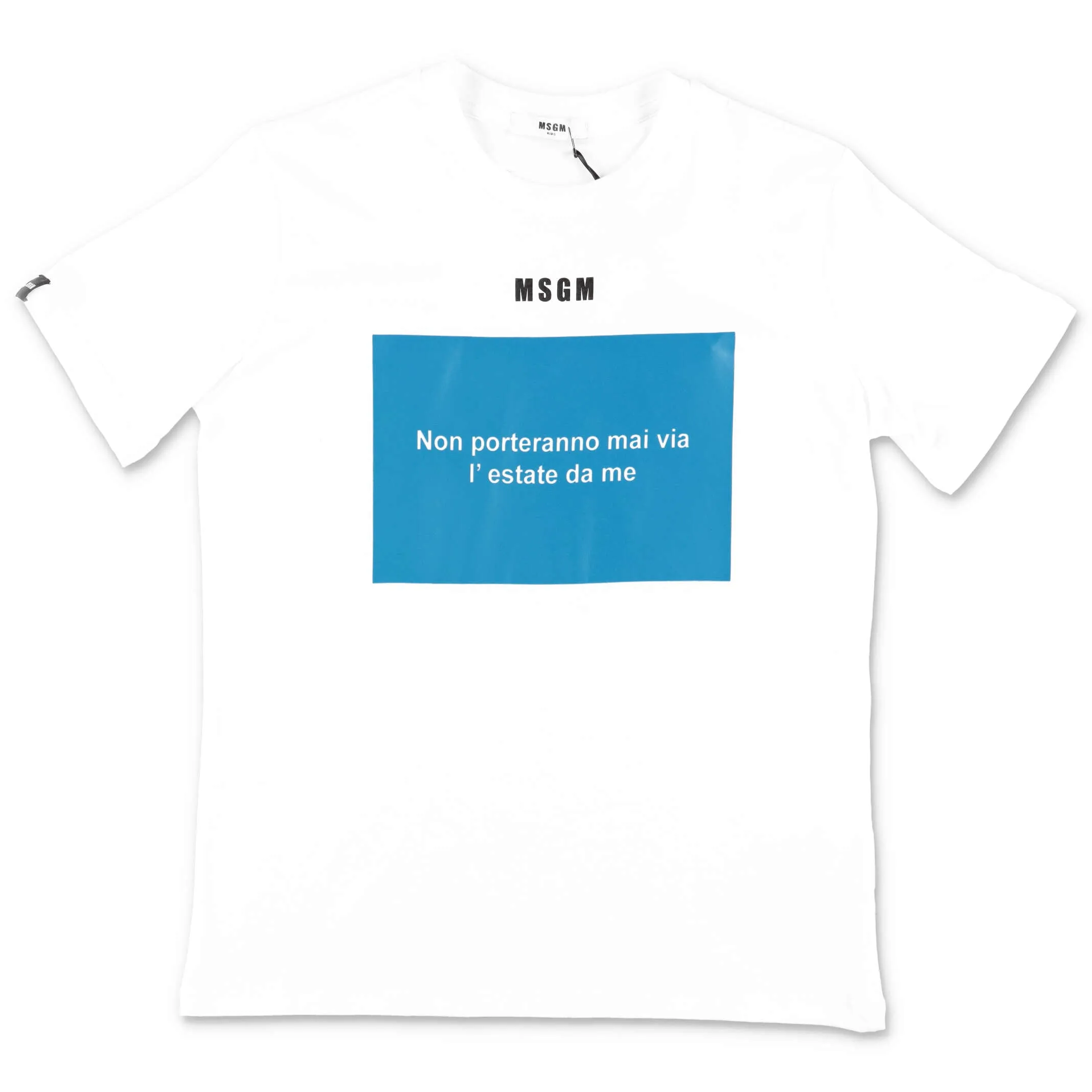 MSGM Kids Slogan Print Crewneck T-Shirt
