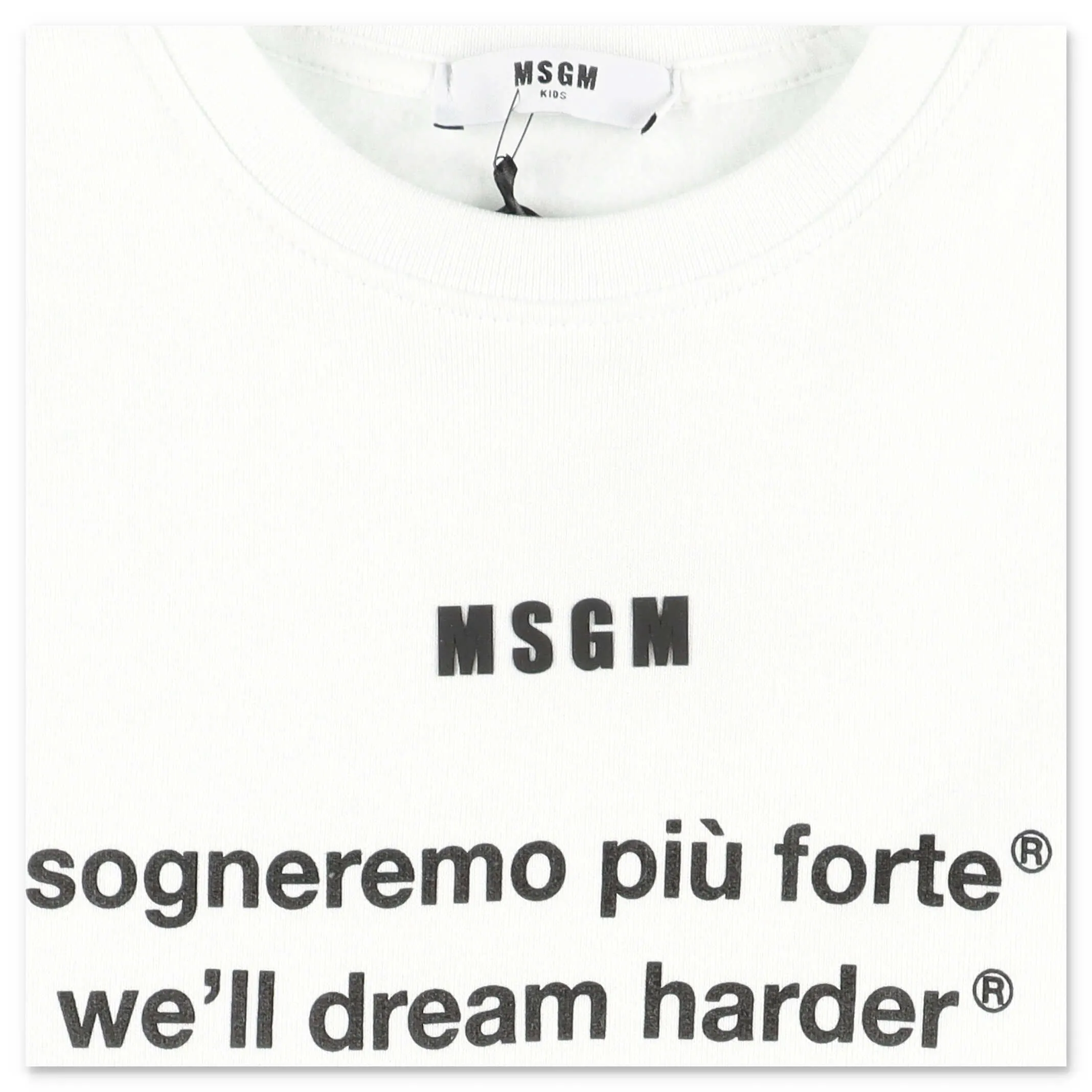MSGM Kids Slogan Printed Crewneck Sweatshirt