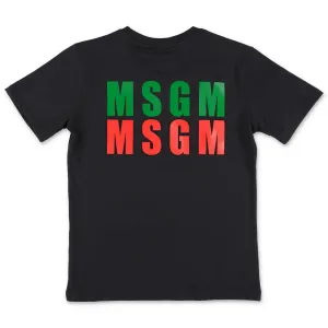 MSGM Kids Slogan Printed T-Shirt